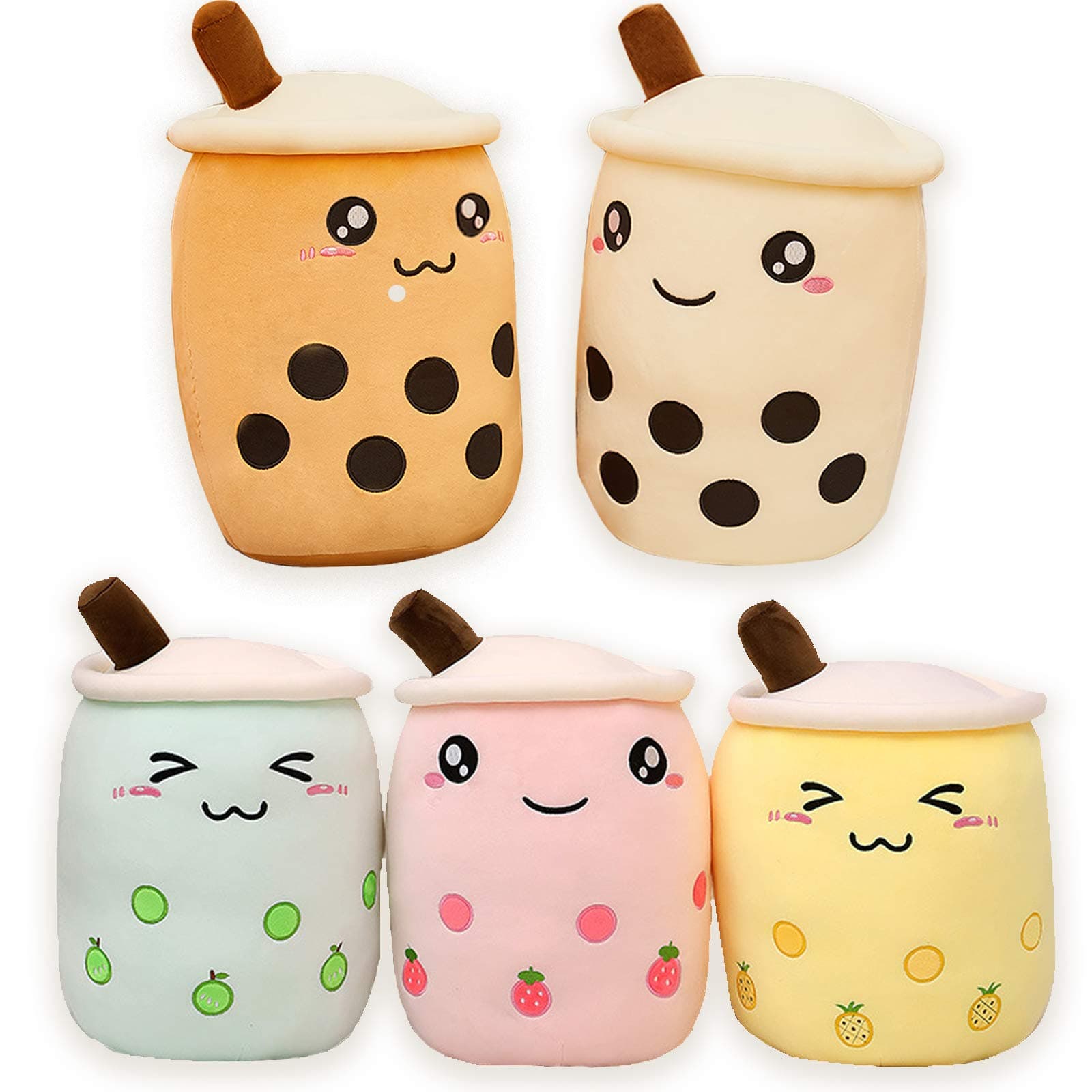 AMOZO Bubble Tea Kuscheltier Plüschtier Boba Tee Süße Kissen Plushie XXL Soft Plüsch Kissen Puppe Kinderspielzeug (Coffee,35cm) Coffee 35cm