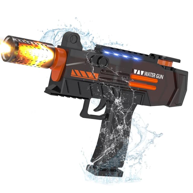 🌊 Wasserpistole Elektrisch mit Licht, Automatische Wasserpistole Kinder 🎉