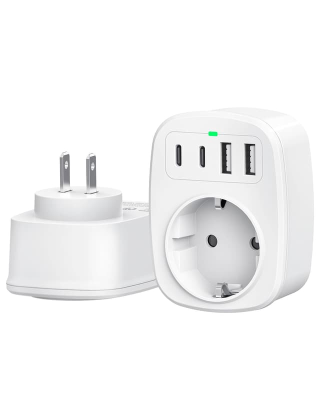 Adapter Japan Deutschland Stecker mit USB-Anschlüssen