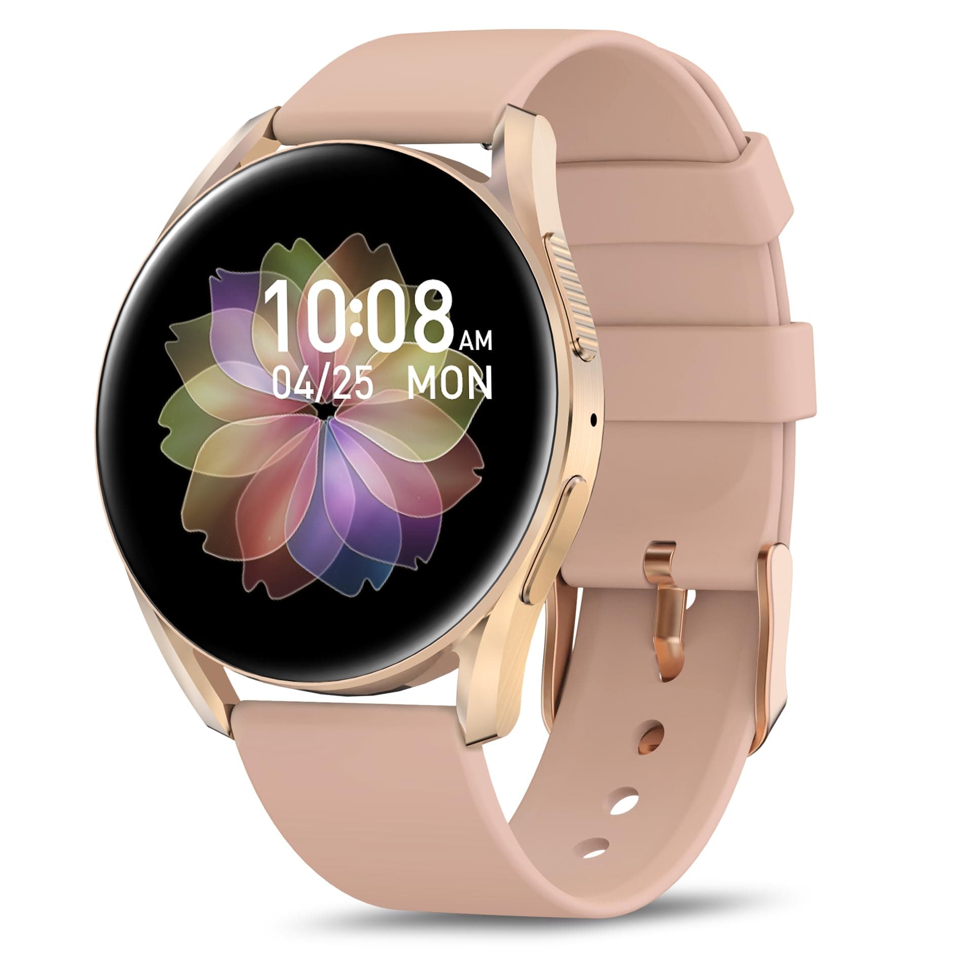 BRIBEJAT Smartwatch Damen mit Telefonfunktion, 1.27'' Fitnessuhr, Fitness Tracker Kleine mit 123 Sportmodi, IP68 Wasserdicht - Roségold 💎📞🏃💖🔋