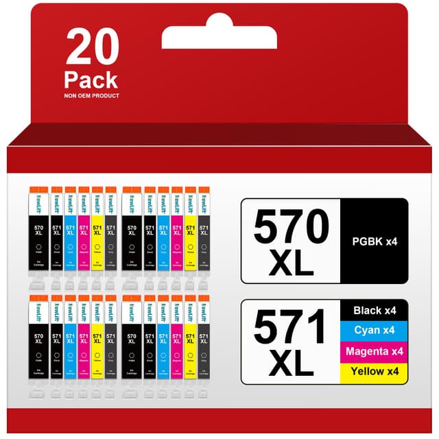 🖨️ NewLift 570XL 571XL Kompatible für Canon ts5050 Druckerpatronen - 20er-Pack