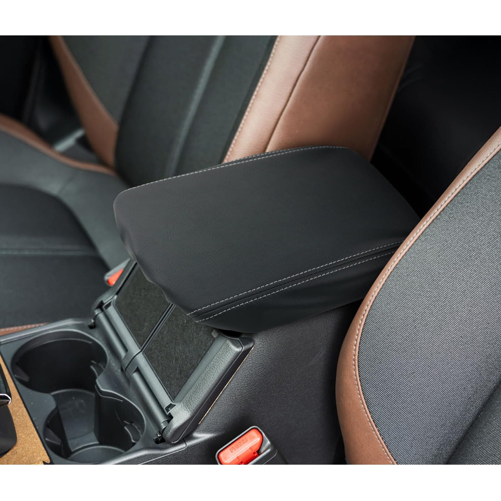 🚗 BIXUAN MX30 Armlehnenabdeckung für Mazda MX-30 2021-2025 - Schwarz Leder