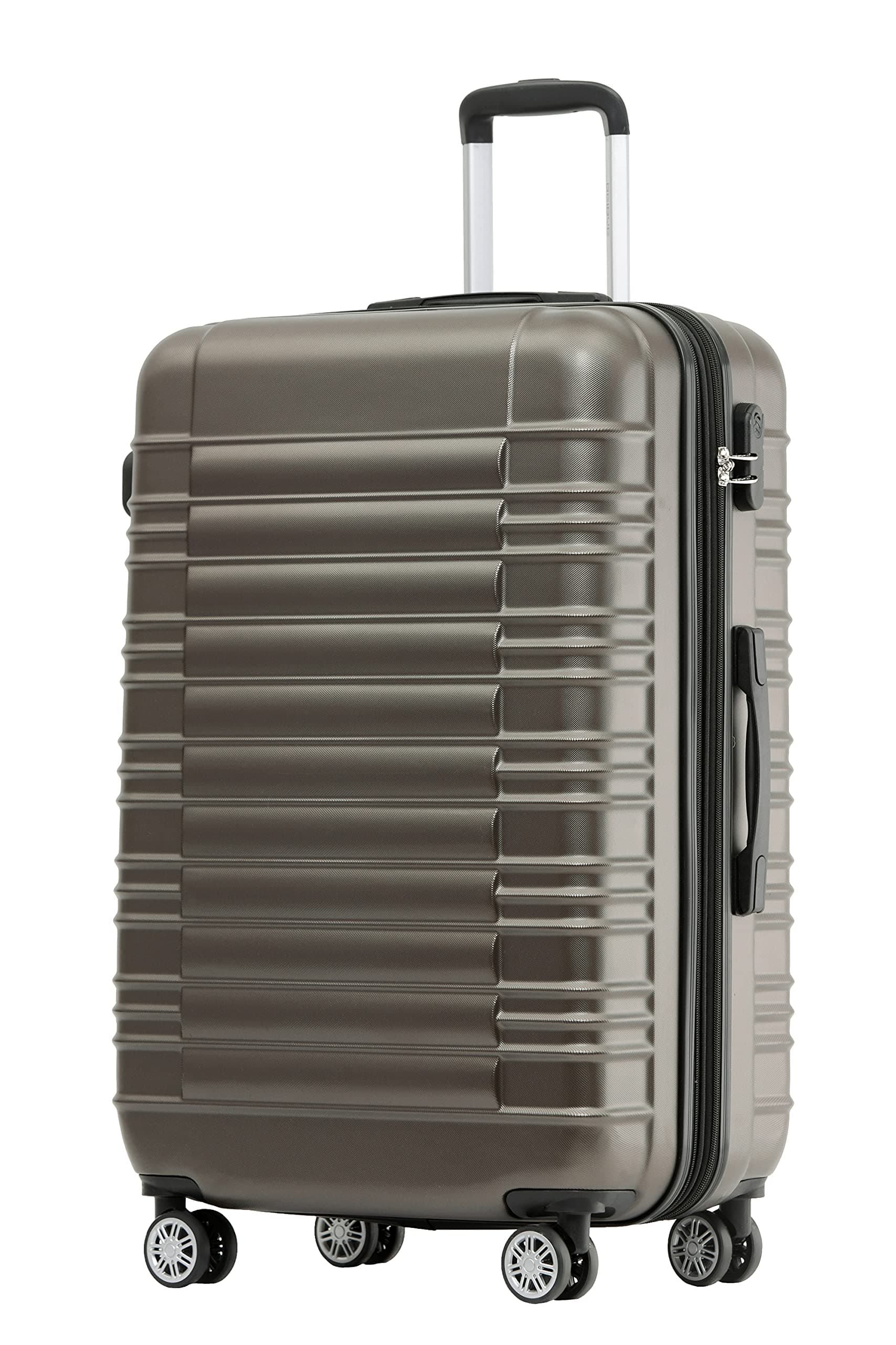 BEIBYE 2088 Zwillingsrollen Reisekoffer Koffer Trolleys Hartschale M-L-XL-Set in 13 Farben (Coffee, XL) - Angebot