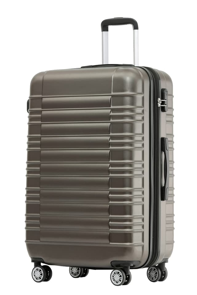 BEIBYE 2088 Zwillingsrollen Reisekoffer Koffer Trolleys Hartschale M-L-XL-Set in 13 Farben (Coffee, XL) - Angebot