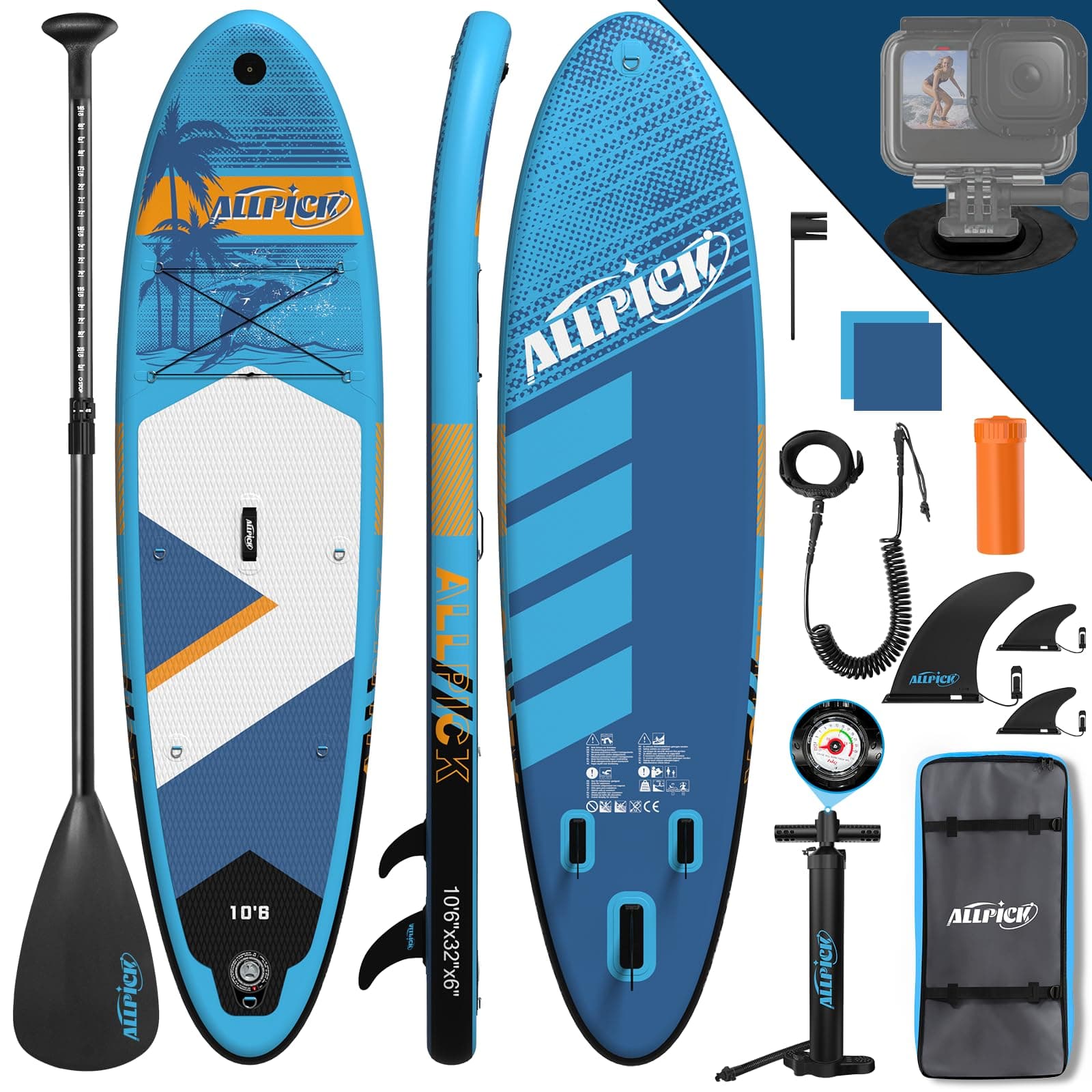 🏄‍♂️ ALLPICK Premium SUP Board Set | Aufblasbares Stand Up Paddling Board