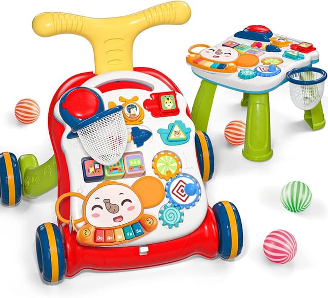 👶🎁 Süße Stein Sitz-auf-Steh-Laufhilfe: 2-in-1-Lauflernhilfe für Kleinkinder