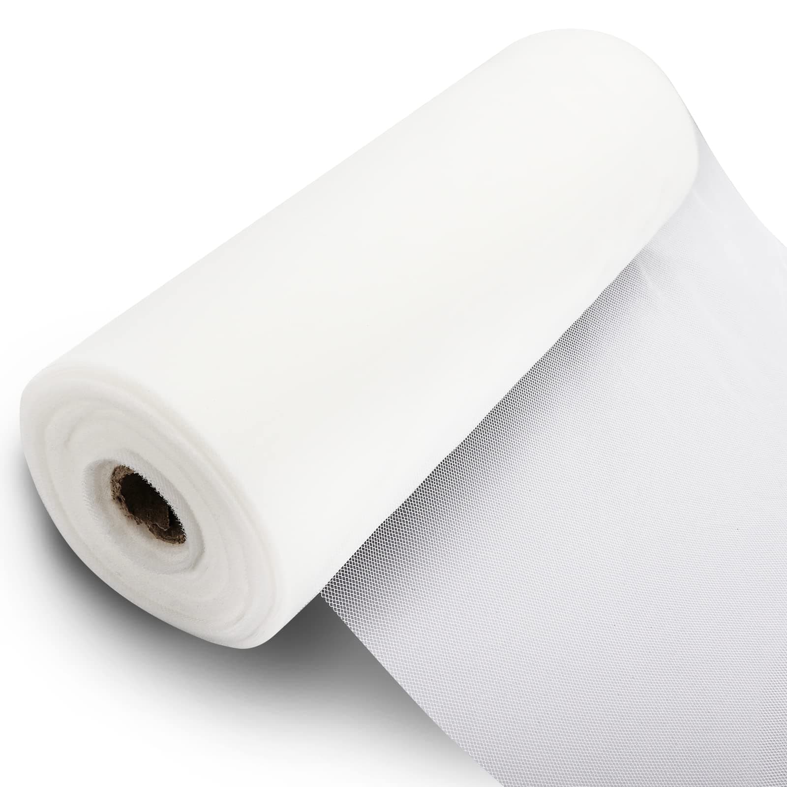 🎉 Angebot! Tüll Stoff Rolle, 30cm x 91,5m - Weiß - Hochwertiges Polyester - Basteln für Hochzeiten & Geburtstage