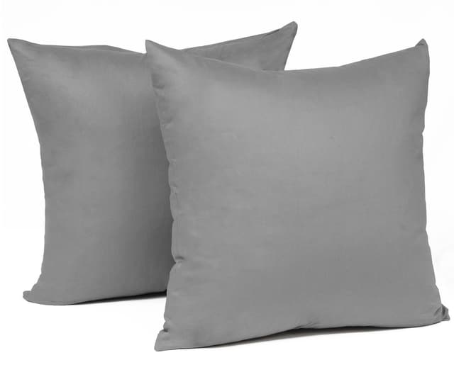 WOLTU 2er Set Kissenbezug 35x35 cm Dunkelgrau 100% Baumwolle 🛋️
