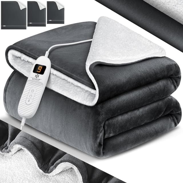 🔥 KESSER® Heizdecke mit Abschaltautomatik 180x130cm | Elektrische Wärmedecke
