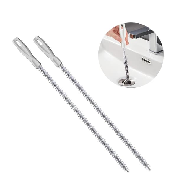 🌊🧼 2 Stück Abflussbürste, Reinigungsbürste DrainCleaner Pinsel Spiral Drain Pipe Reinigung (45cm)