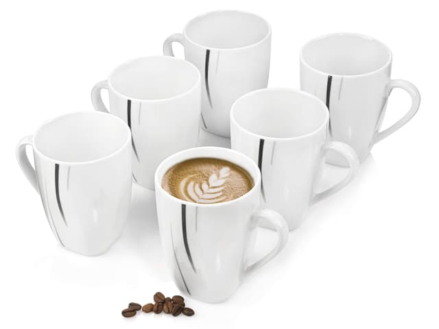 Sänger | Kaffeebecher Set Bilgola Black Lines aus Porzellan