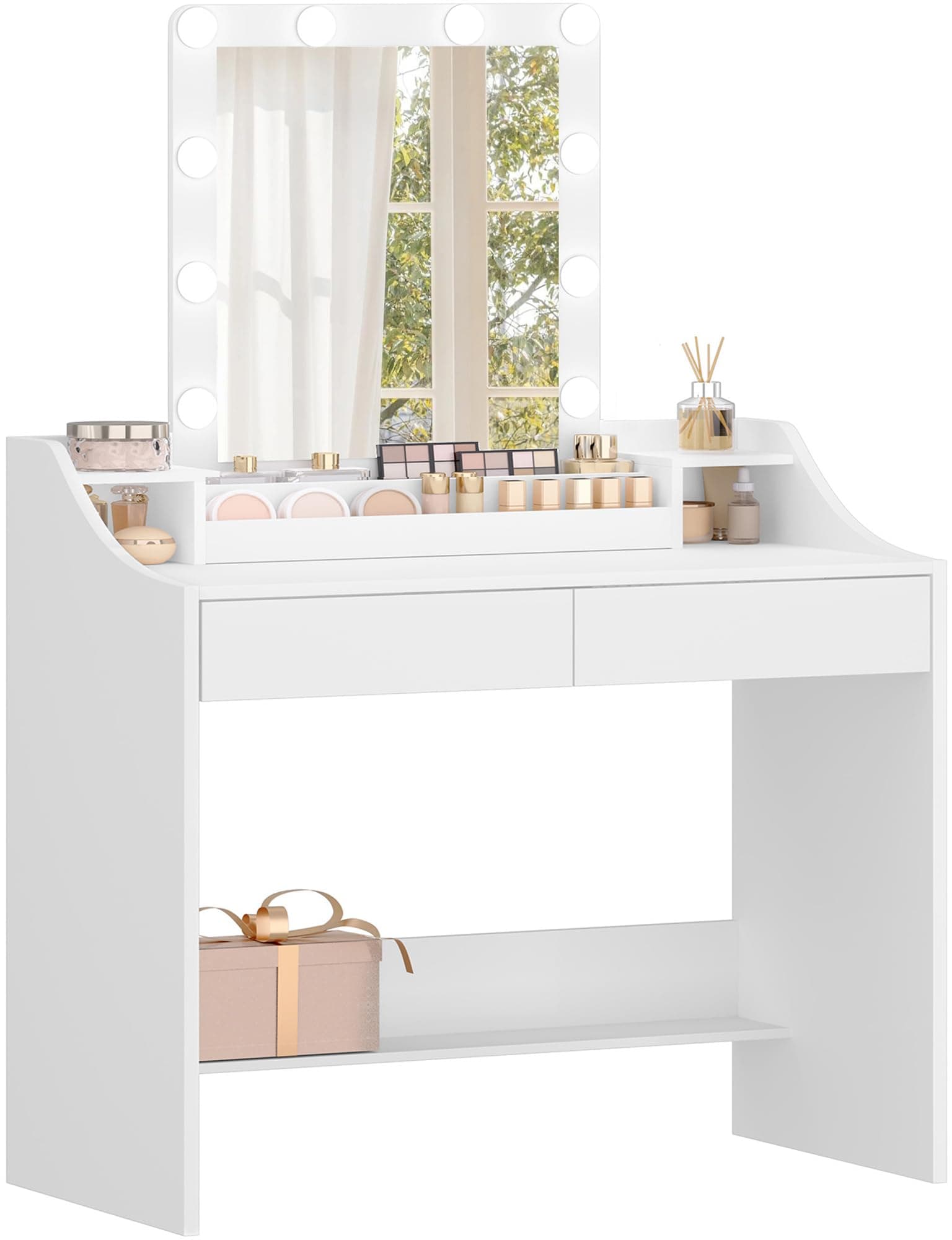 Moderner Hzuaneri Schminktisch mit LED-Beleuchtung 🌟 90cm