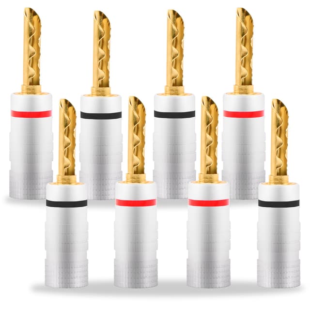 🔊 YARCHONN BFA Bananenstecker Lautsprecher-Stecker 8 Stück 🍌
