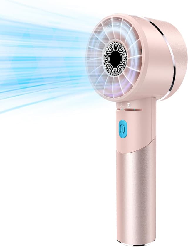 COZOME Handventilator Akku Aufladbar, Mini Ventilator mit 7000 rpm & USB-C Batterie 🔋
