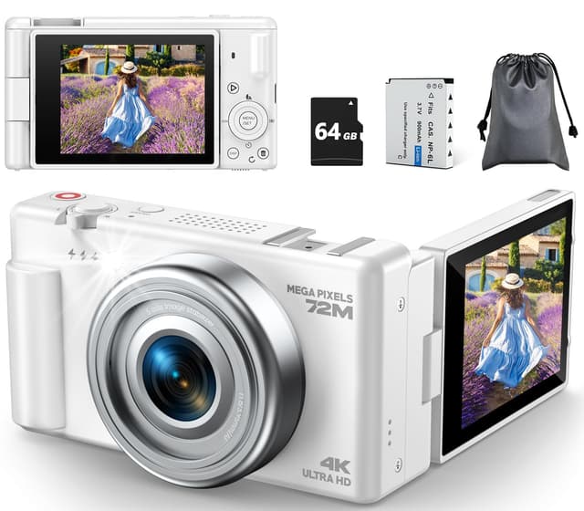 Digitalkamera 4K, 72MP 18X Autofokus Digitalzoom Digital Kamera 📸🎥