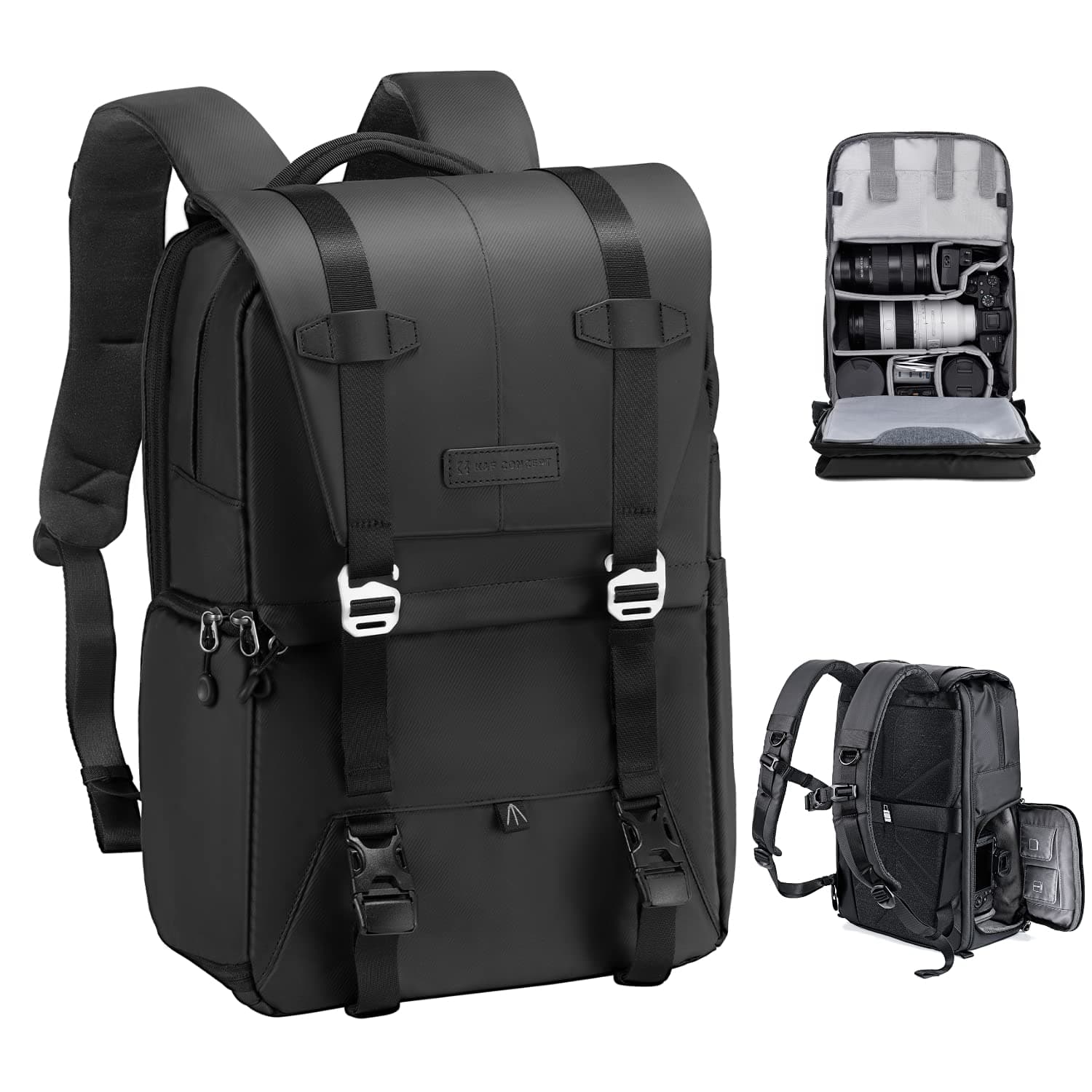 K&F Concept Kamerarucksack - Fotorucksack mit 15-15,6-Zoll-Laptopfach ✨👍🔒