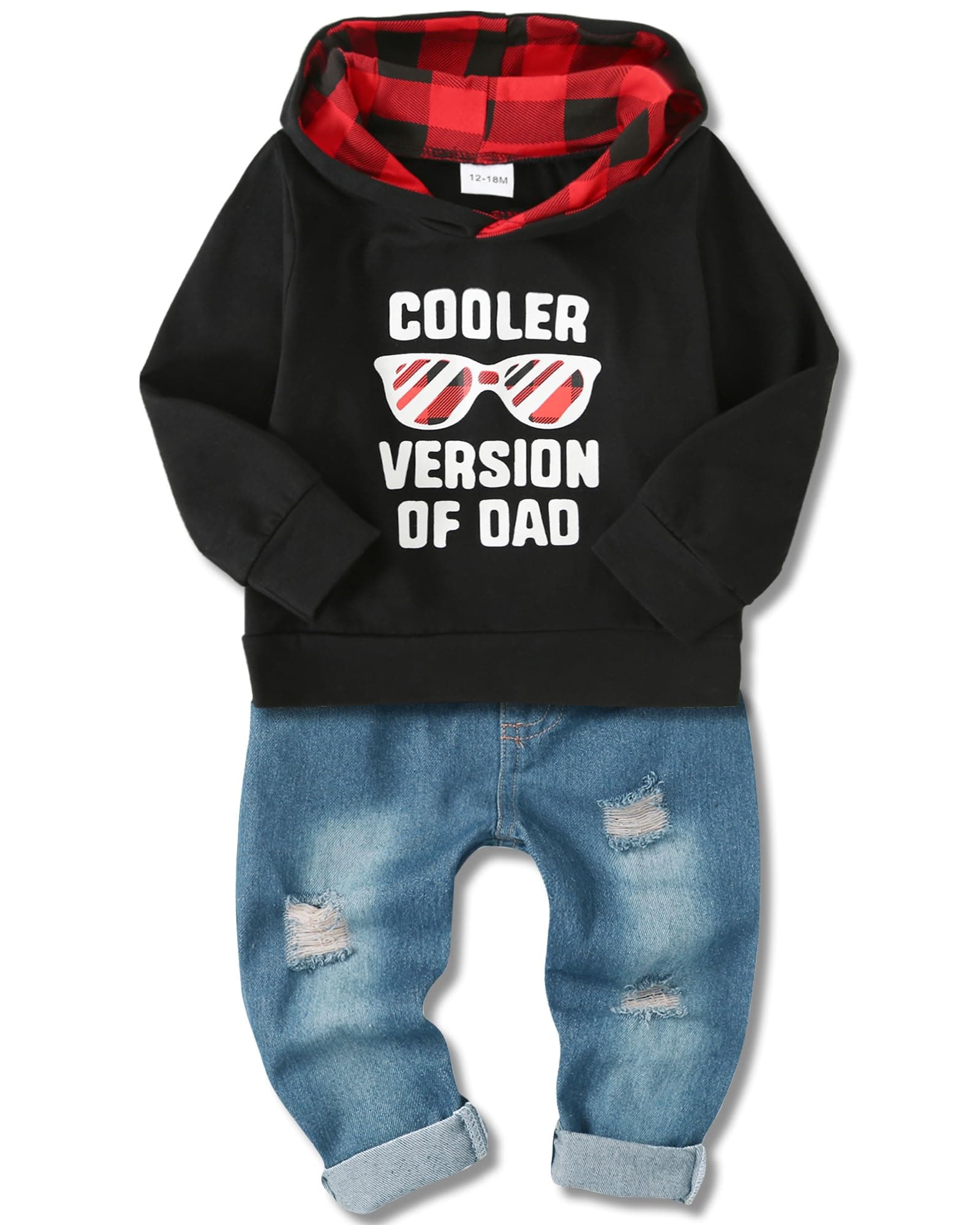 👶🏼 Amissz Babykleidung Set für Baby Jungen - Outfit mit Kapuzenpullover und Hose in Rosa 👶🏼
