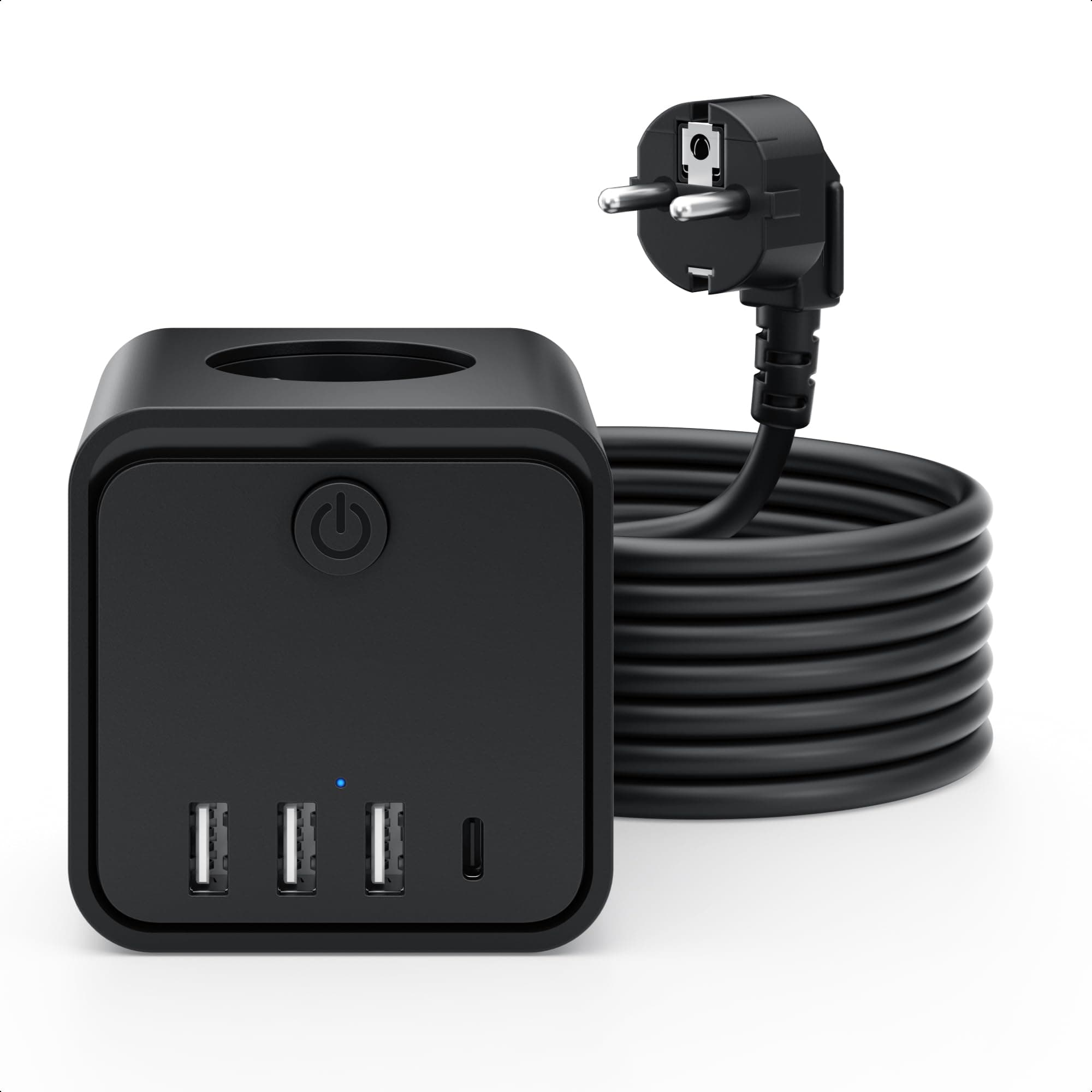 🔌 7-in-1 Steckdosenleiste mit USB und Schalter - Ideal für Wohnzimmer, Büro und Schlafzimmer!