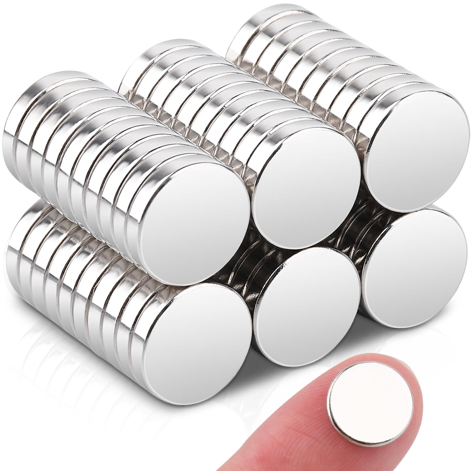 60 Stücke Neodym Magnete Extra Stark,10x2mm Kleine Magnete Stark 🧲
