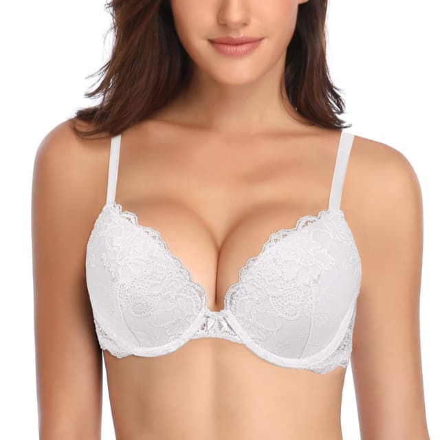 🌸👙 Deyllo Push-Up-BH für Damen - Weiß 90D | Deal des Tages!