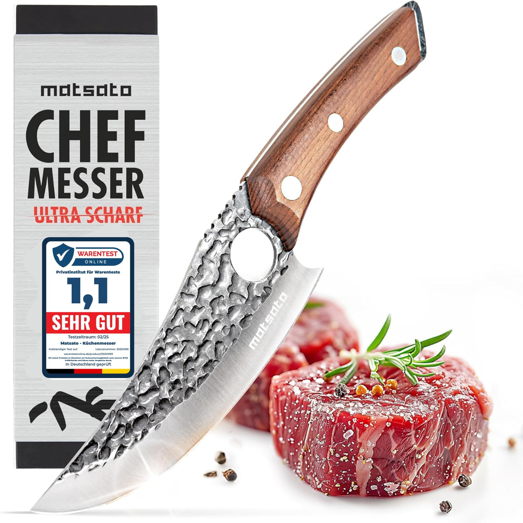 Matsato Küchenmesser Scharf, Kochmesser. Japanisches Messer Original für Küche 🔪