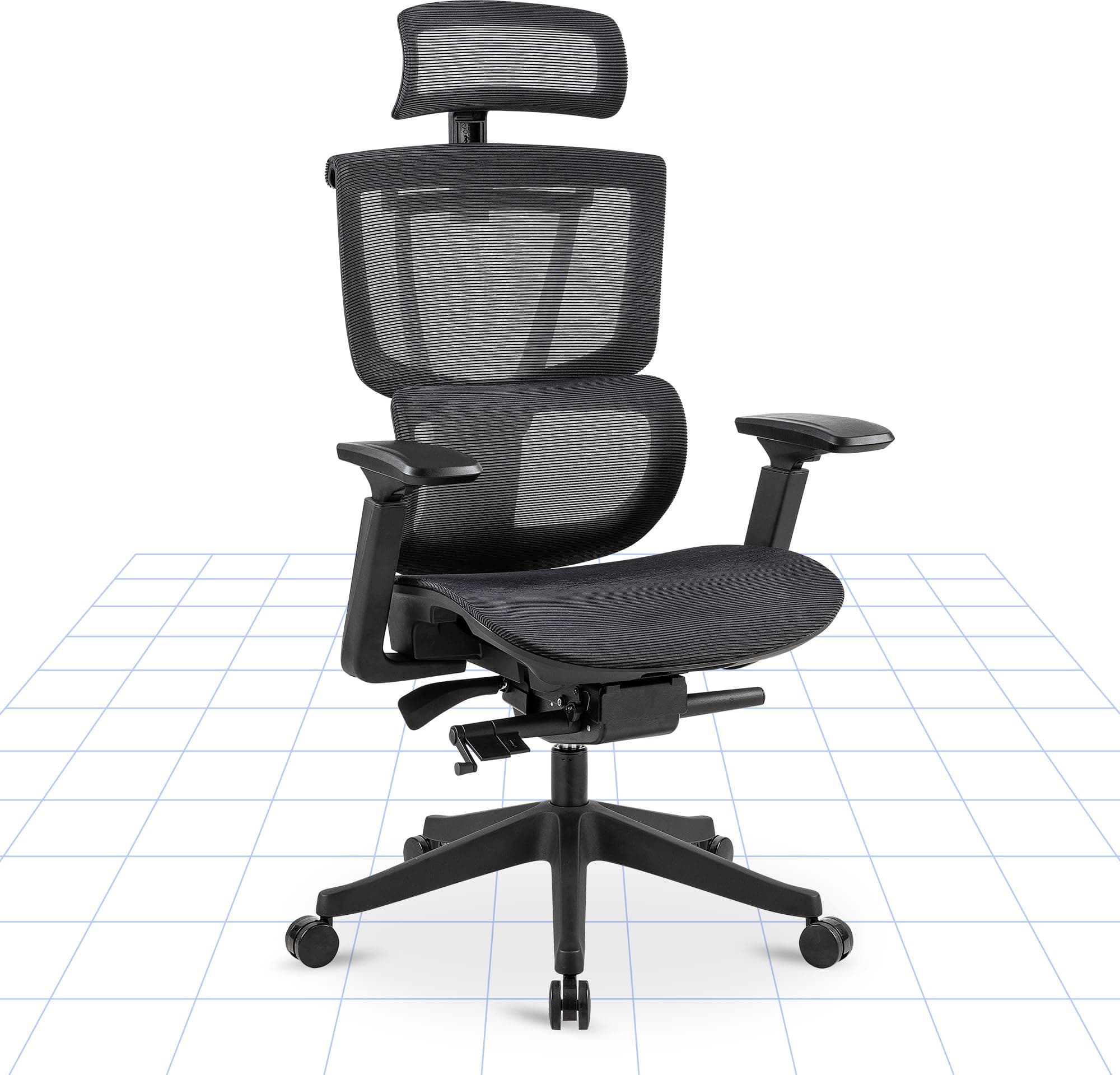 🪑 FlexiSpot Ergonomischer Bürostuhl: Innovativer Arbeitsstuhl mit 4D-Armlehnen und Lendenstütze