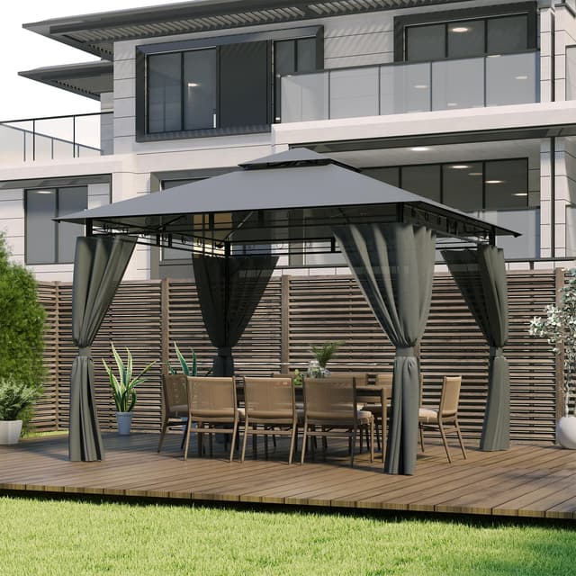 Devoko Pavillon 3x3 Wasserdicht Stabil Winterfest Deluxe Gazebo 🎪🌟