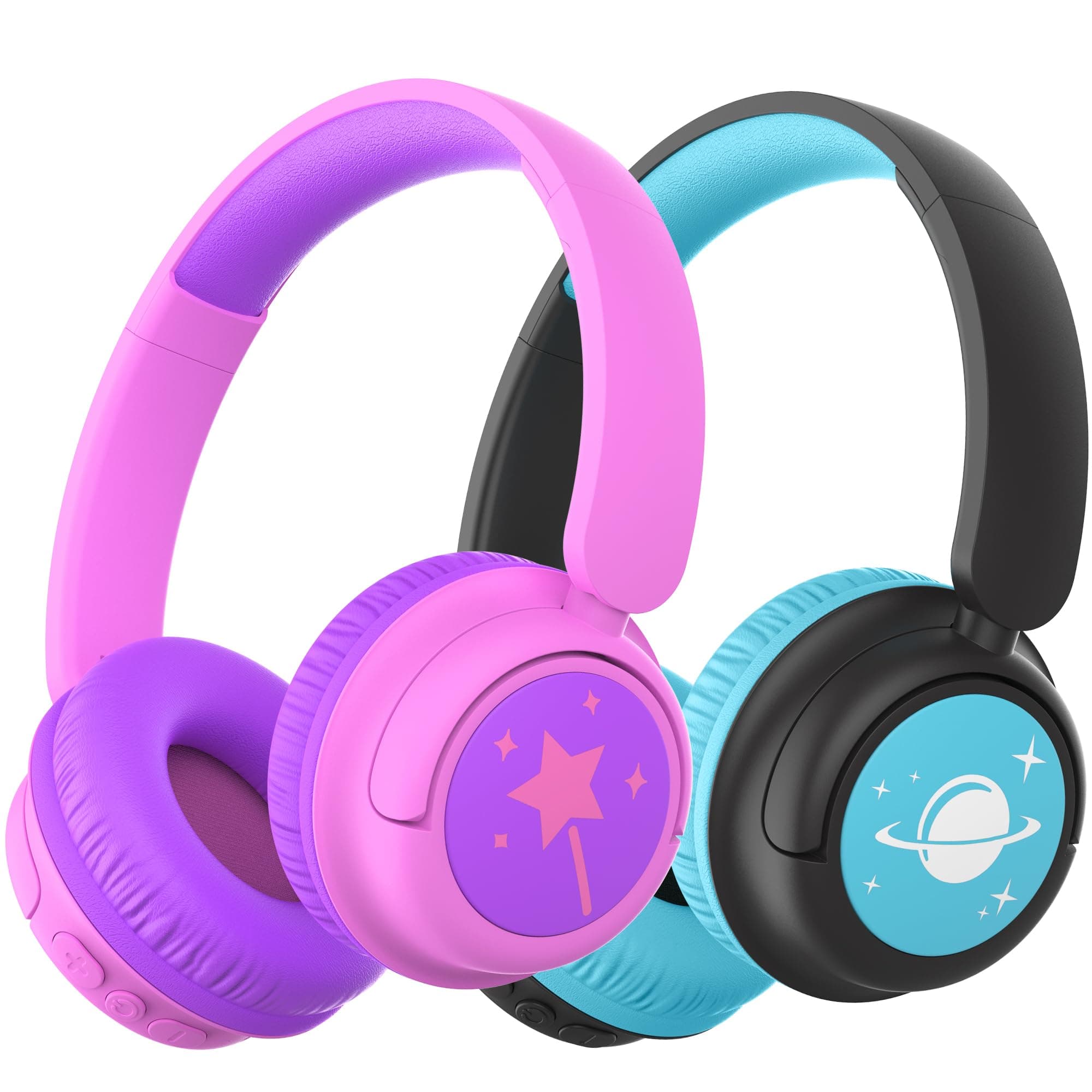 🎧 iClever Bluetooth Kopfhörer Kinder 2Pack: 60 Std Akku, Stereo-Sound, Typ-C, Bluetooth 5.4