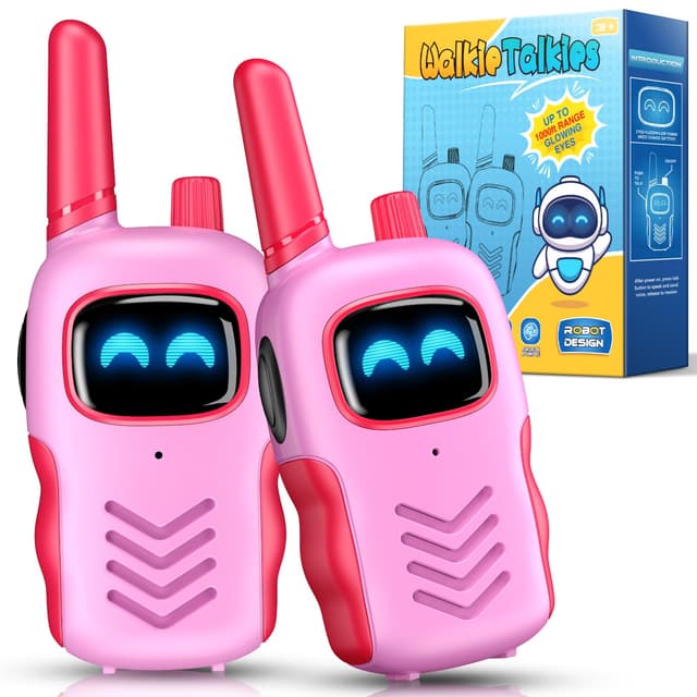 🎁 Adeokay Spielzeug Mädchen 3-10 Jahre Walkie Talkie Kinder - Rosa