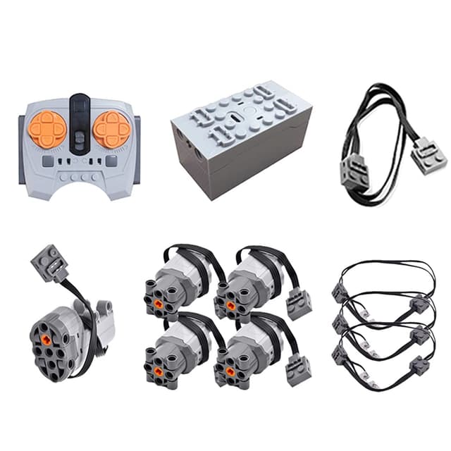 🚀 Power Functions Set: Motoren Set mit Motor, Fernbedienung, Batteriebox, Servomotor, L-motor