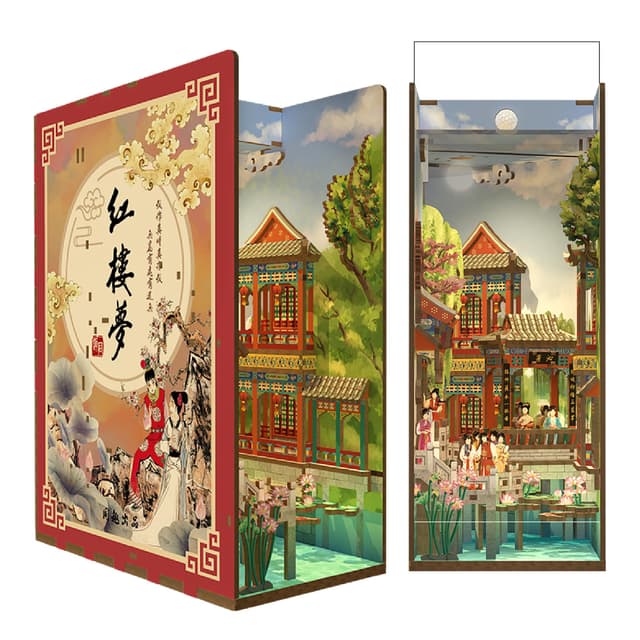 📚🎁 Tonecheer Book Nook Kit 3D Holzpuzzle Booknooks DIY Modellbausätze Erwachsene