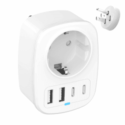 🌎 WISMIKA USA Reiseadapter: Universeller Reiseadapter mit 5 Ports 🌍