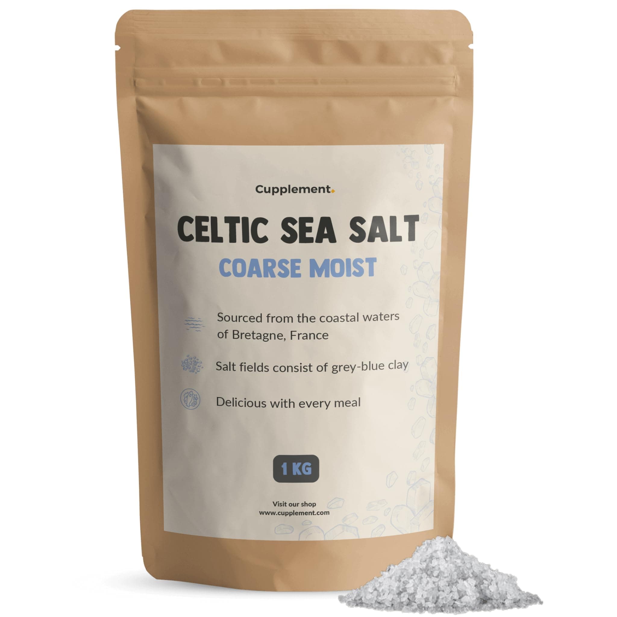 Angebot: Cupplement Keltisches Meersalz 1 KG Grobes Salz - Celtic Sea Salt
