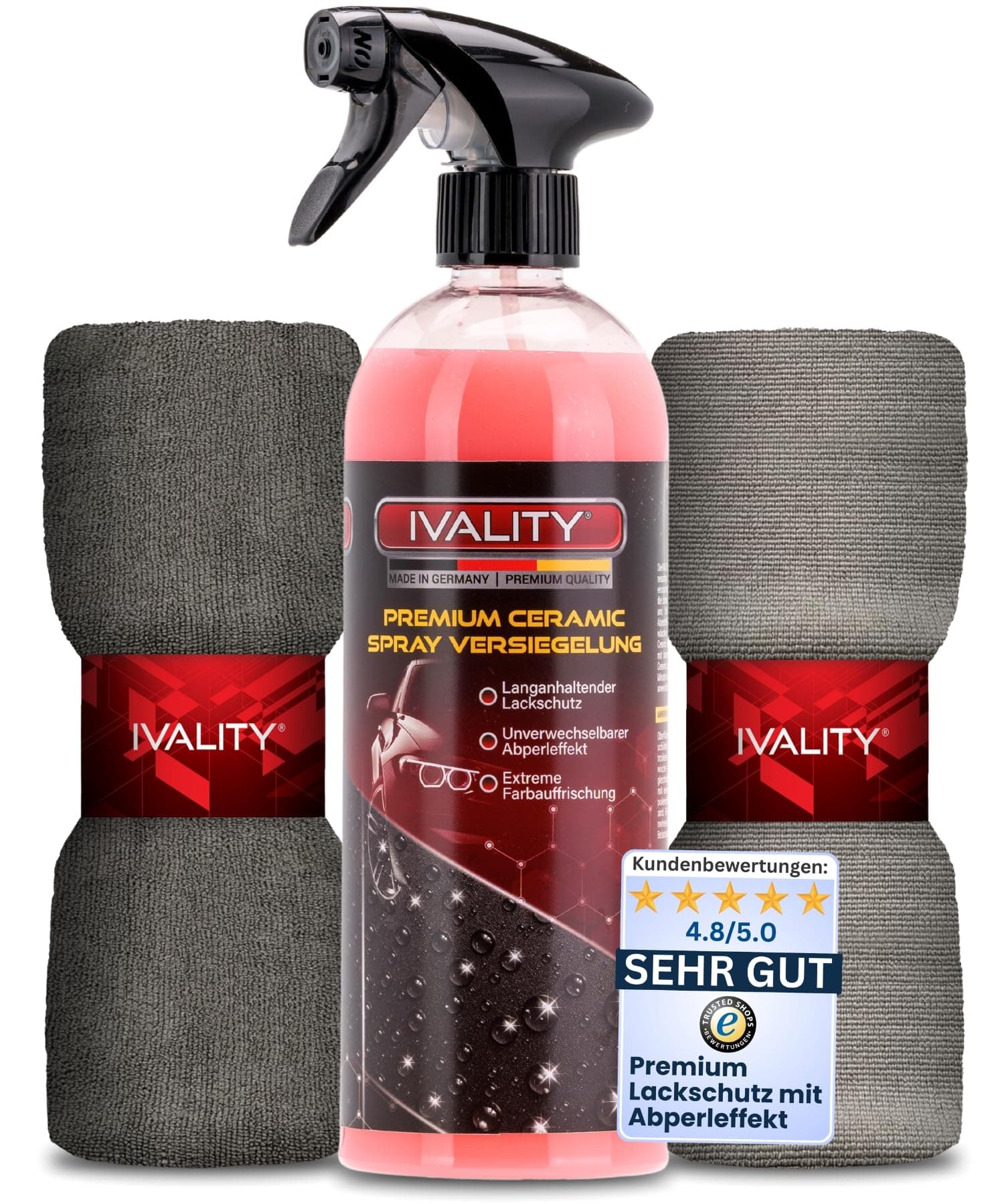 IVALITY® Ceramic Versiegelung Auto mit Abperleffekt 750ml 🚗💦