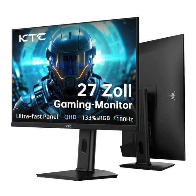 🎮 KTC Gaming Monitor 27 Zoll, 2K@180Hz / 144Hz 1440P Monitor mit Fast-IPS Panel 🖥️