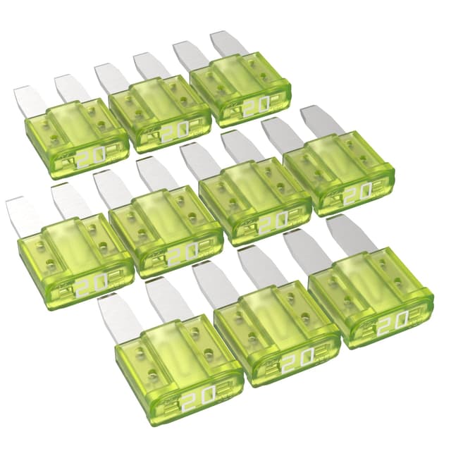 🚗 AUPROTEC Micro 2 Kfz Sicherungen Flachstecksicherungen MikrOTO II 5A - 30A Auswahl: 20A Ampere gelb, 10 Stück