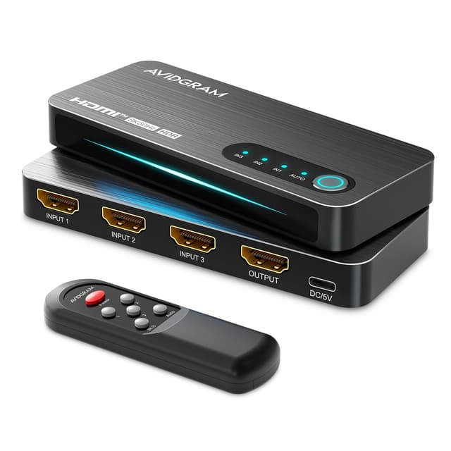 AVIDGRAM 8K HDMI Umschalter 3x1 🎮🔊🖥️ HDMI Switch 4k 120Hz