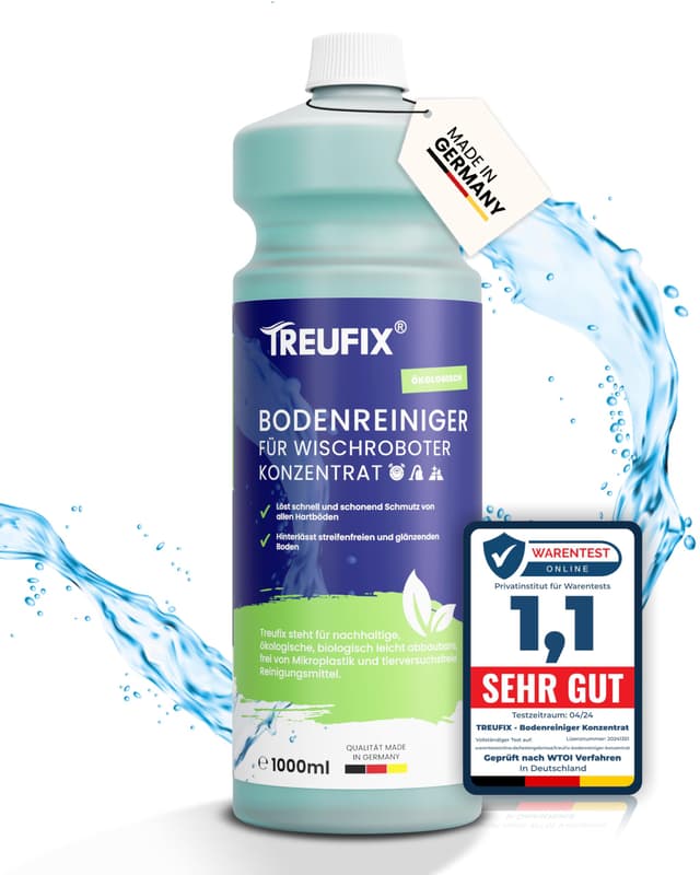 Treufix Bodenreiniger für Wischroboter Reinigungsmittel Konzentrat 1L