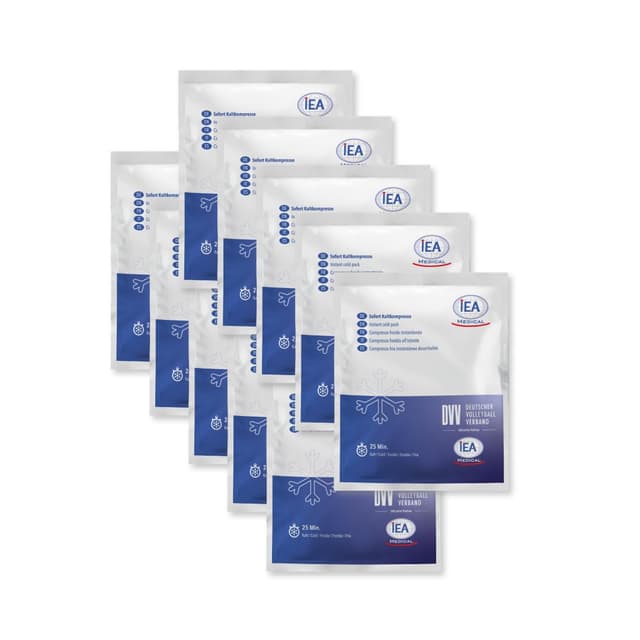 🌬️ IEA Medical Sofort-Kälte-Kompresse (15,3 x 12,7 cm) 10 Stück | Einmal-Kühlpacks für Prellungen, Insektenstiche und andere Verletzungen 🩹❄️