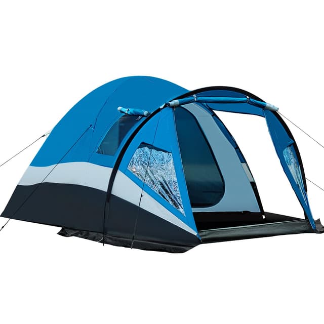 Portal Zelt 4 Personen 180cm Stehehöhe Hoch Camping Kuppelzelt XXL 🏕️