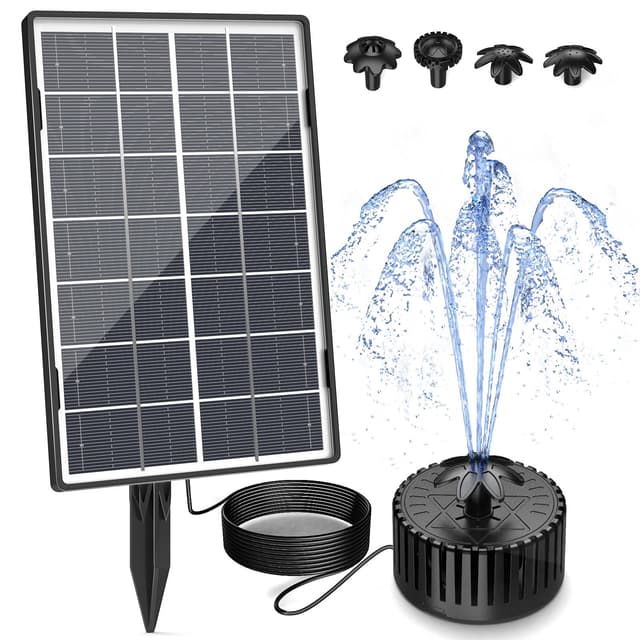 🌞🌿 AISITIN Solar Springbrunnen für Außen 3,5W - Upgraded Glas Solarbrunnen für Draussen