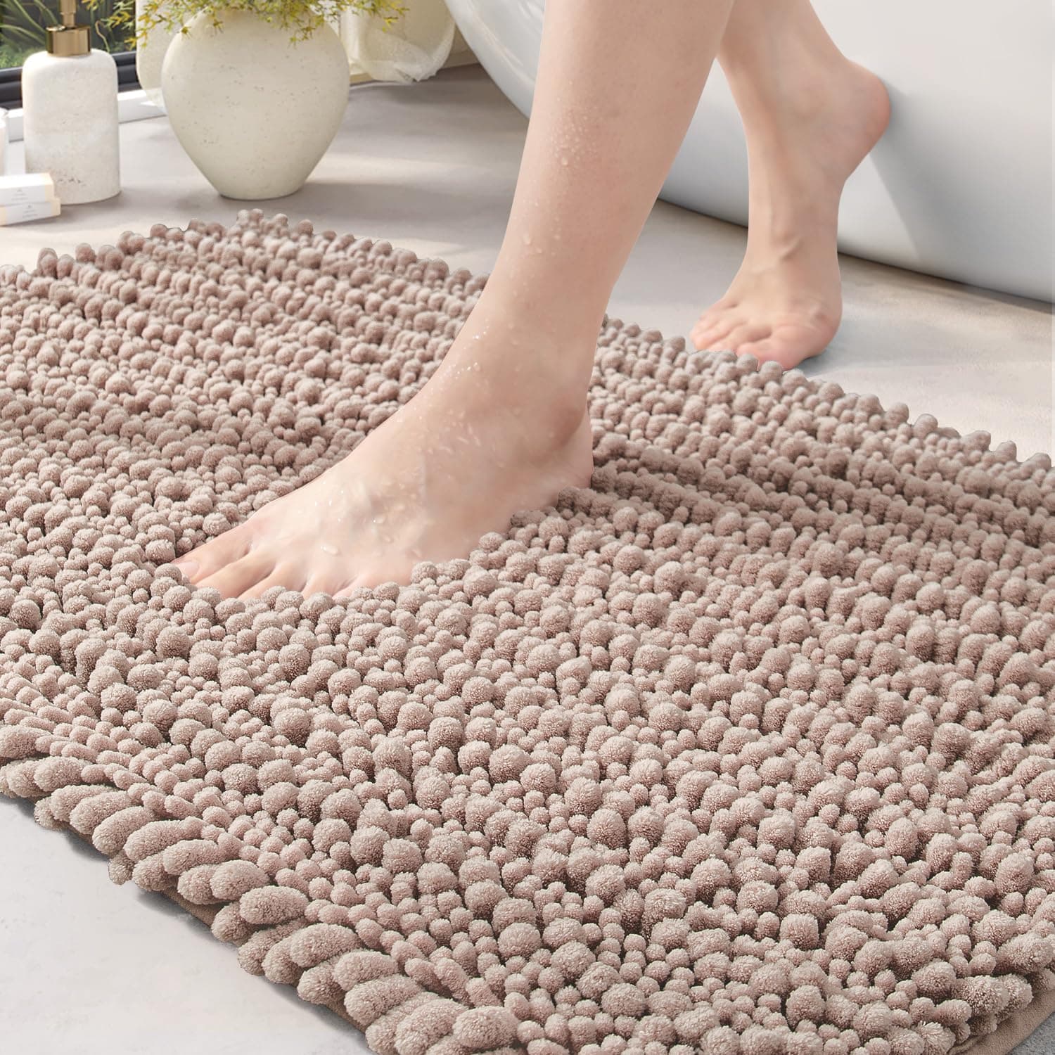 DEXI Badezimmerteppich 40 x 60 cm Chenille Badematte 🛁🚿