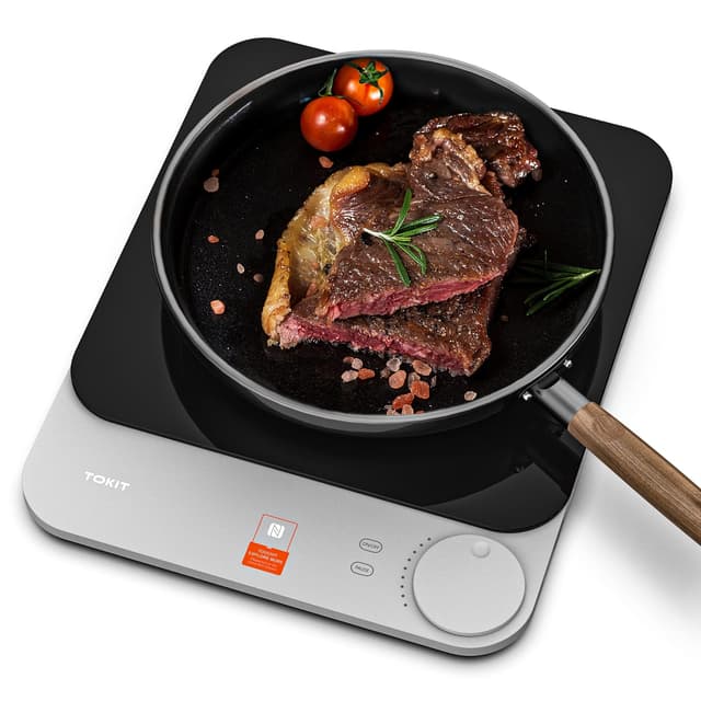 TOKIT Induktionskocher 🍳 2100W | Sous-Vide | Ultra-Dünn | Auto Abschaltung