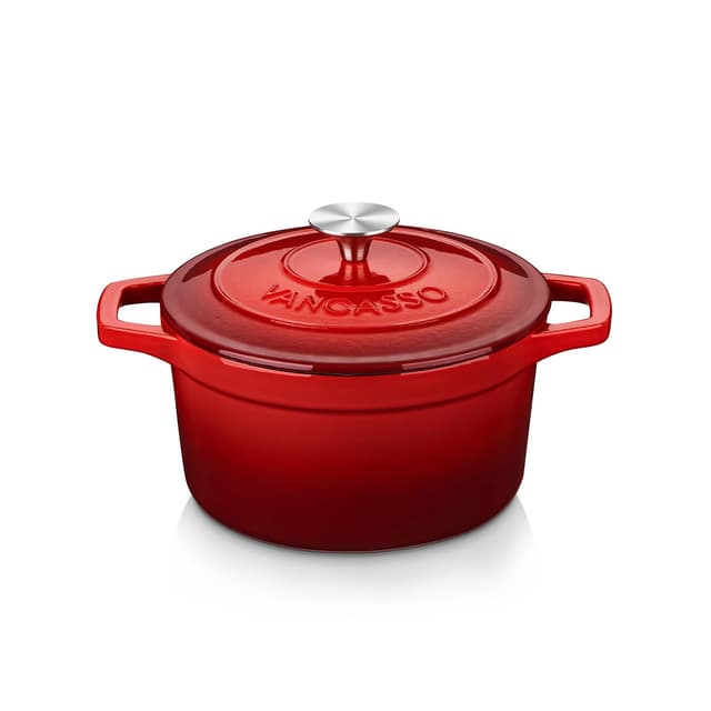 vancasso Gusseisen Topf, Brotbackform mit Deckel, 2L / Ø 20cm 🍲🔥