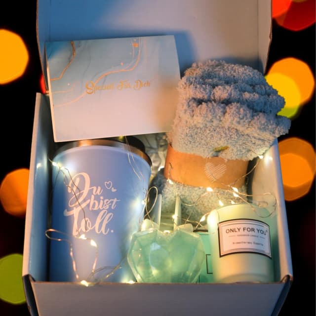 🎁 YiksunMY Kleines Geschenke für Frauen Frau Beste Freundin Geburtstag, Geburtstagsgeschenk Weihnachtsgeschenke für Frauen Frau Sie, Geschenk Beste Freundin Geburtstag Blaue Kaffeetasse