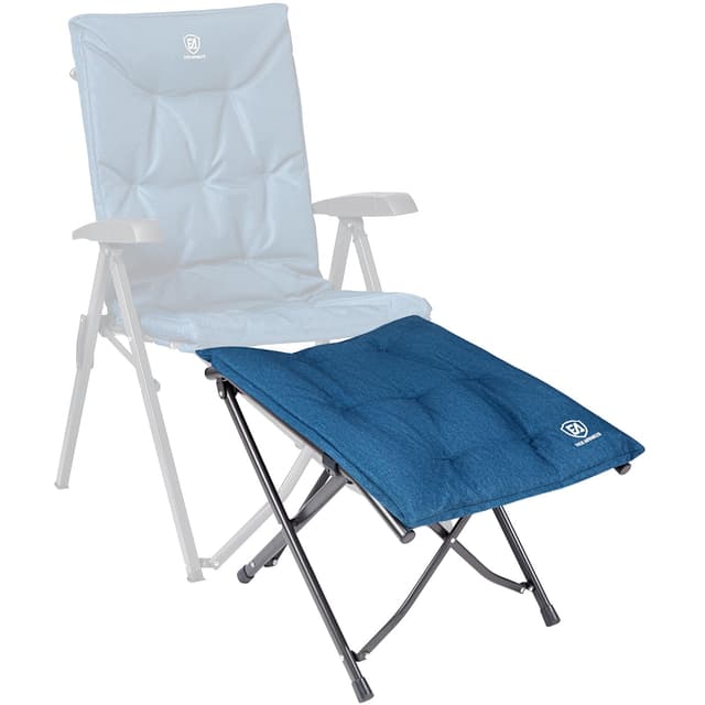 🌟🪑 EVER ADVANCED Fußhocker Fußablage Faltbar Klapphocker 47cm Gepolstert Blau 🪑🌟