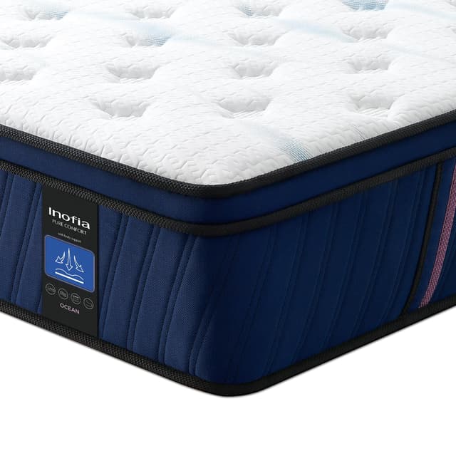 Inofia Matratze 140x200 Ocean Taschenfederkernmatratze H2/H3 30cm 🌙 100 Nächte Probeschlafen