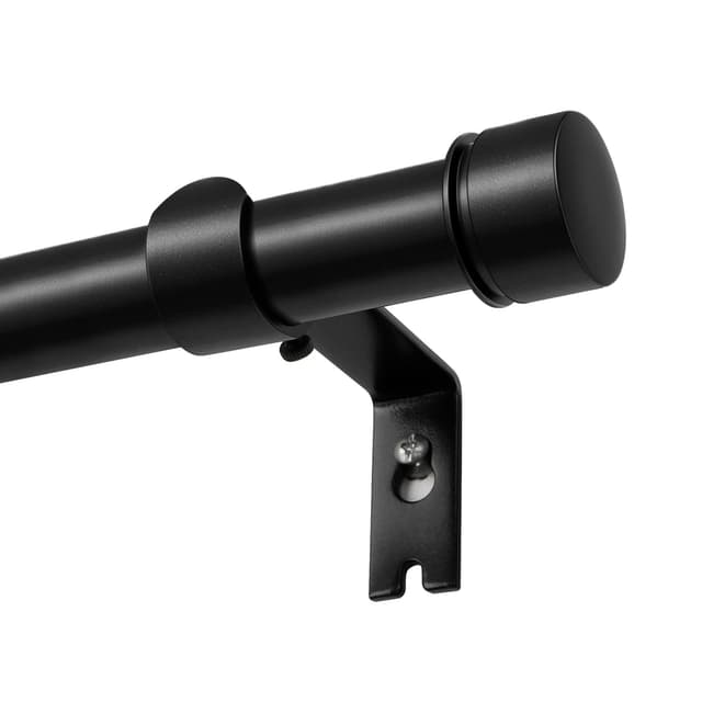 HOTOZON Gardinenstange Schwarz 80-148 cm 🌟 Vorhangstange 25 mm Durchmesser