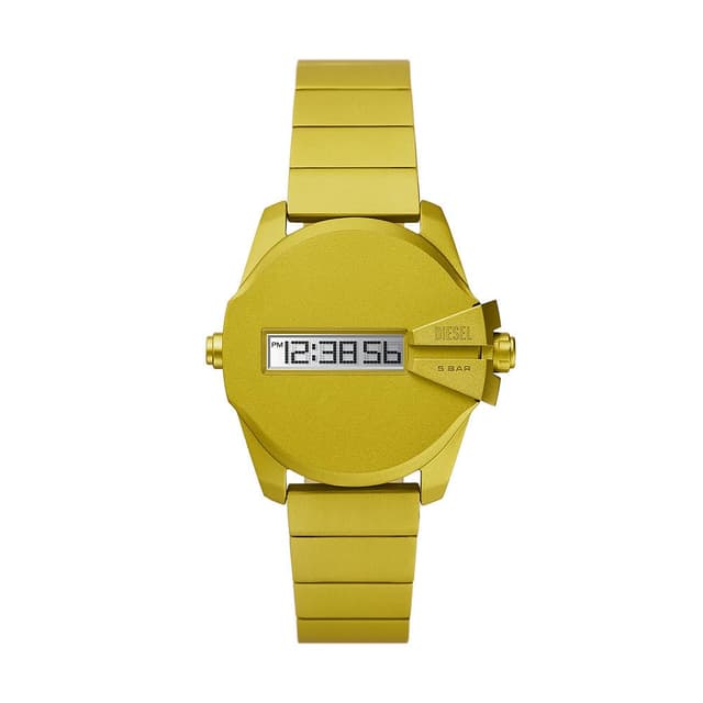 🕒 DIESEL Baby Chief Uhr für Herren 35MM Yellow ⌚️