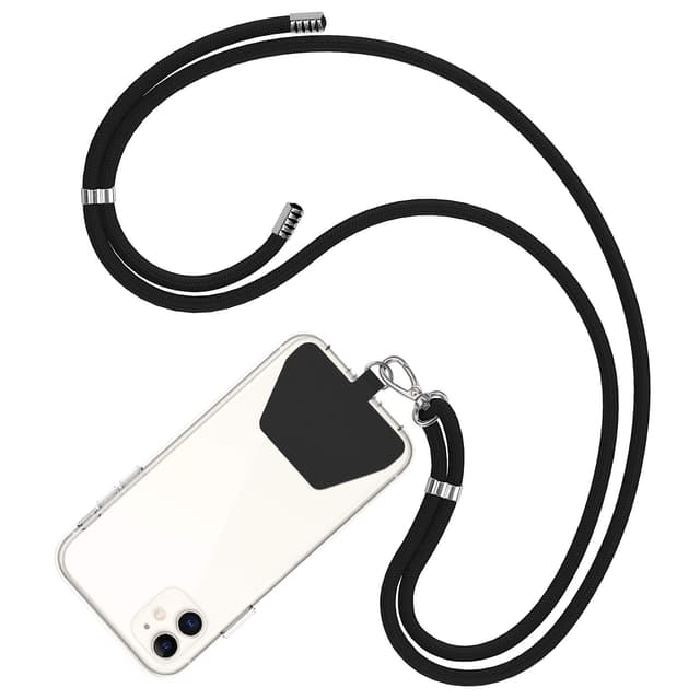 📱🔗 COCASES Handykette Universal zum Umhängen - Handyband aus Nylon in Dunkelschwarz